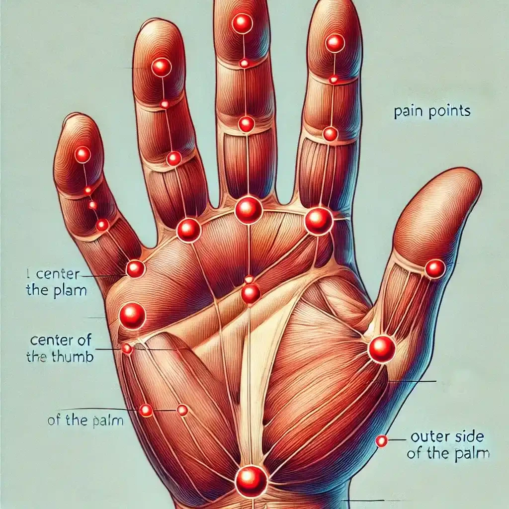 부위별 손바닥 통증의 원인과 증상
