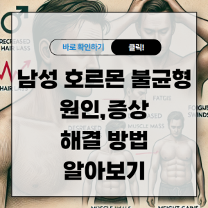 남성 호르몬 불균형 원인 증상 해결 방법 알아보기