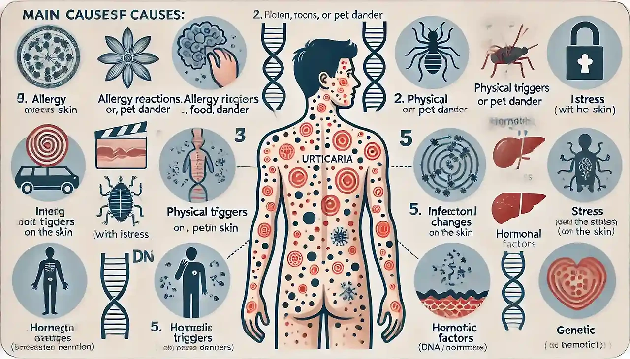 두드러기의 주요 원인