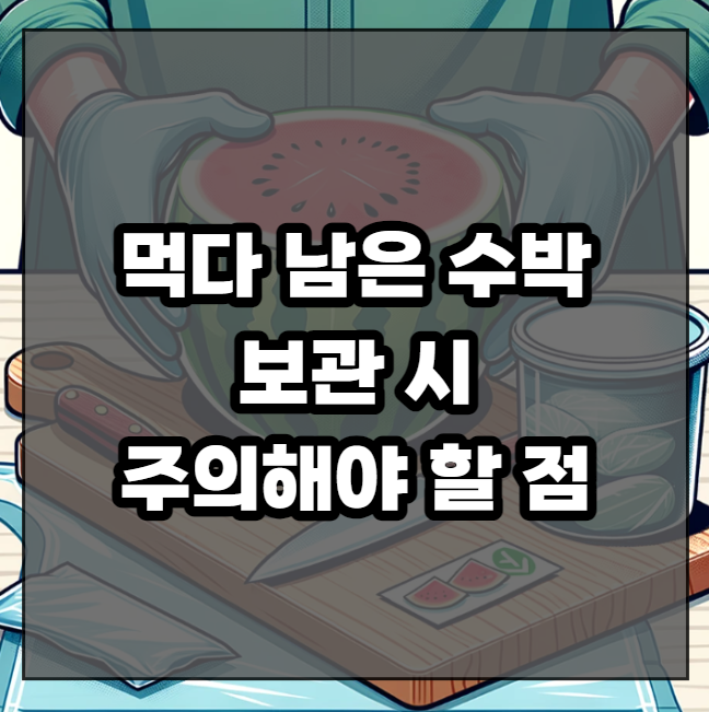 먹다 남은 수박 보관 시 주의해야 할 점