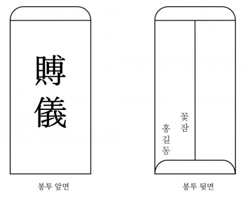 부조금 봉투 준비하기