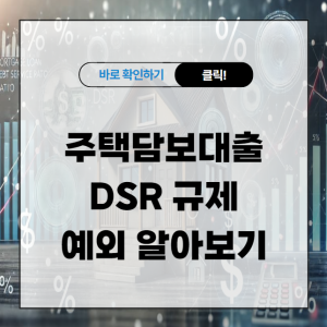 주택담보대출 DSR 규제 예외 알아보기