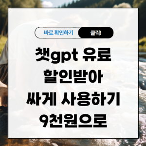 챗gpt 유료 할인받아 싸게 사용하기-9천원으로