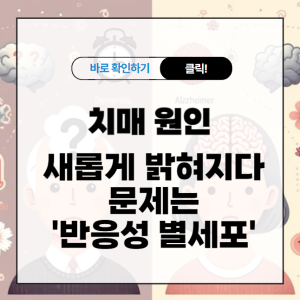 치매 원인, 새롭게 밝혀지다 문제는 '반응성 별세포'