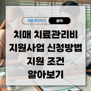 치매 치료관리비 지원사업 신청방법 지원 조건 알아보기