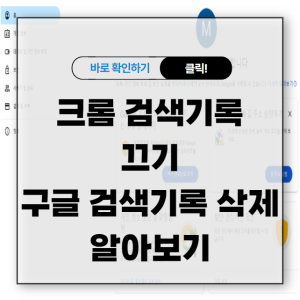 크롬 검색기록 끄기, 구글 검색기록 삭제 방법 2가지