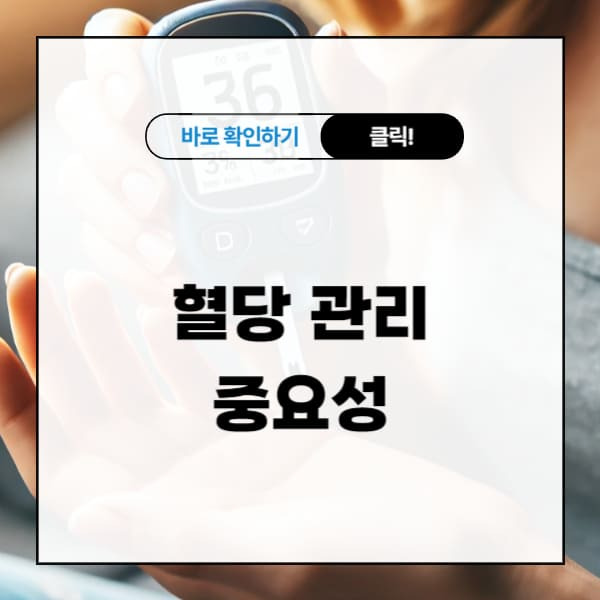 혈당 관리의 중요성